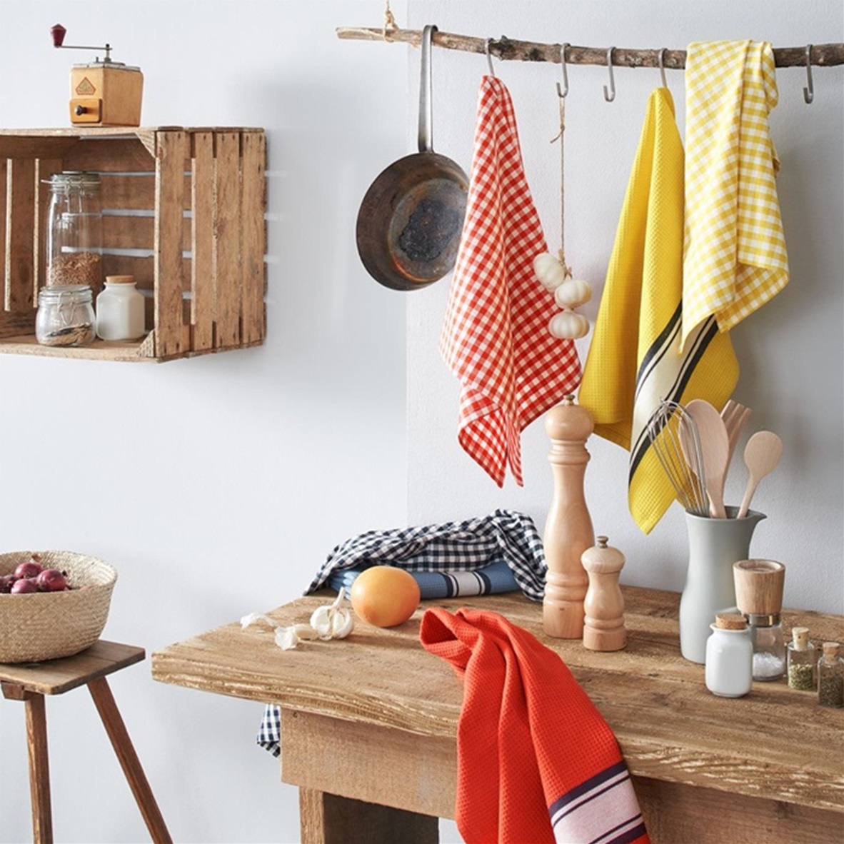 Delhi Red Clay theedoekenset 