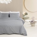 Grey fitted sheet sateen 