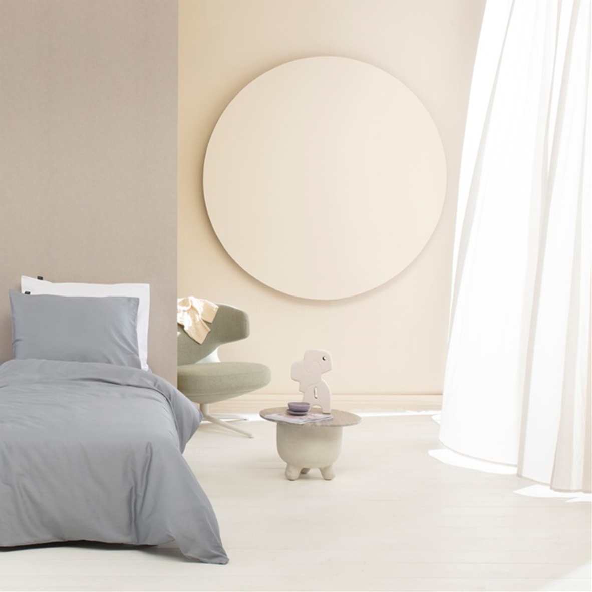 Grey dekbedovertrek satijn 