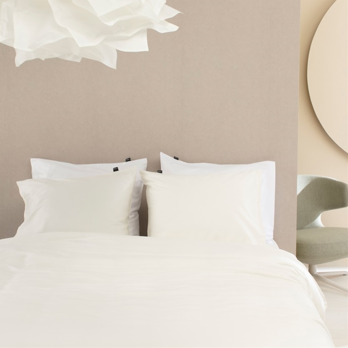 Ivory dekbedovertrek satijn 