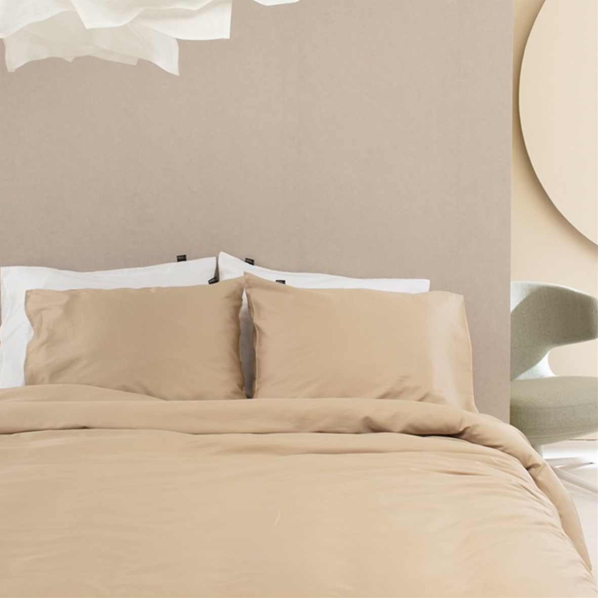 Taupe duvet cover sateen 