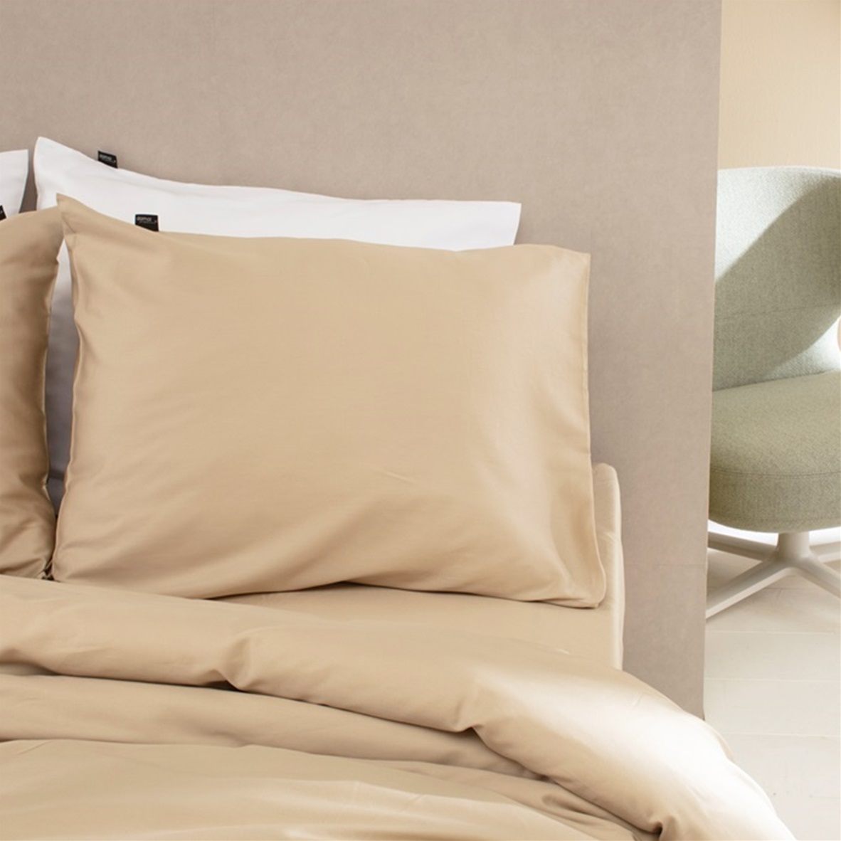 Taupe duvet cover sateen 
