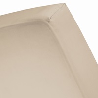 Taupe fitted sheet sateen-2