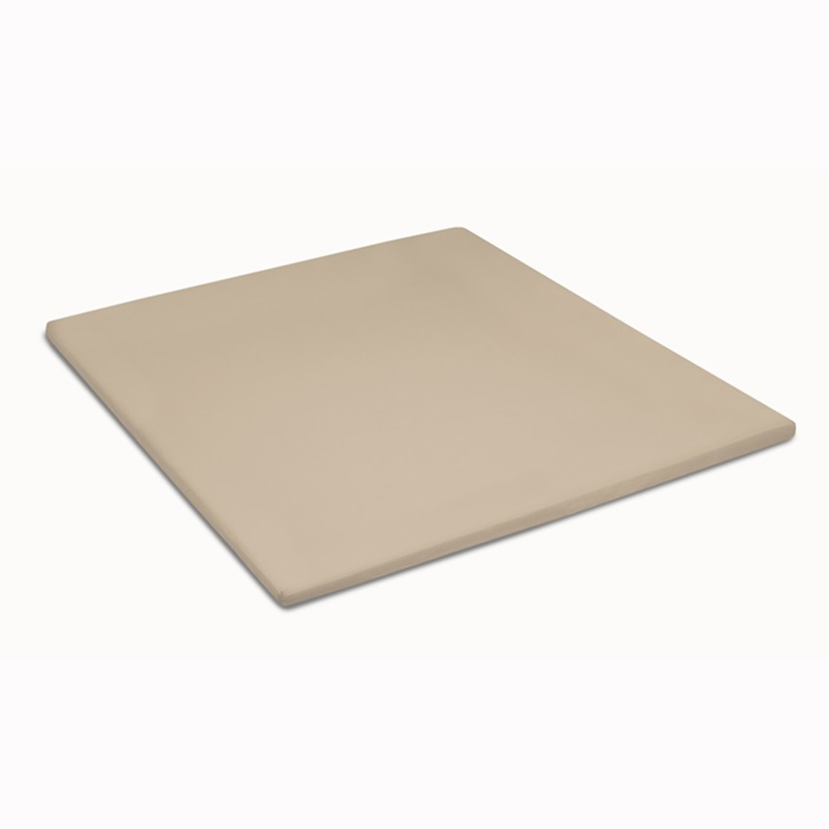 Taupe topper hoeslaken (dun matras) satijn 