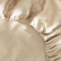 Taupe topper hoeslaken (dun matras) satijn 