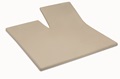 Taupe split topper hoeslaken satijn 