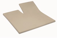 Taupe split topper fitted sheet sateen
