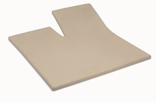 Afbeelding van Taupe split topper hoeslaken satijn