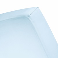 Sky Blue fitted sheet sateen-2
