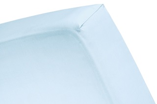 Afbeelding van Sky Blue topper hoeslaken (dun matras) satijn