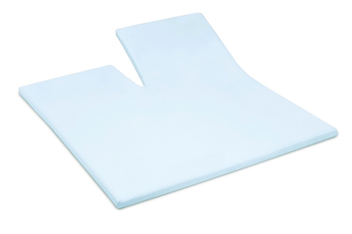 Sky Blue split topper fitted sheet sateen 