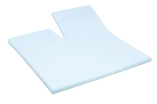 Picture of Sky Blue split topper fitted sheet sateen