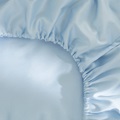 Sky Blue split topper fitted sheet sateen 