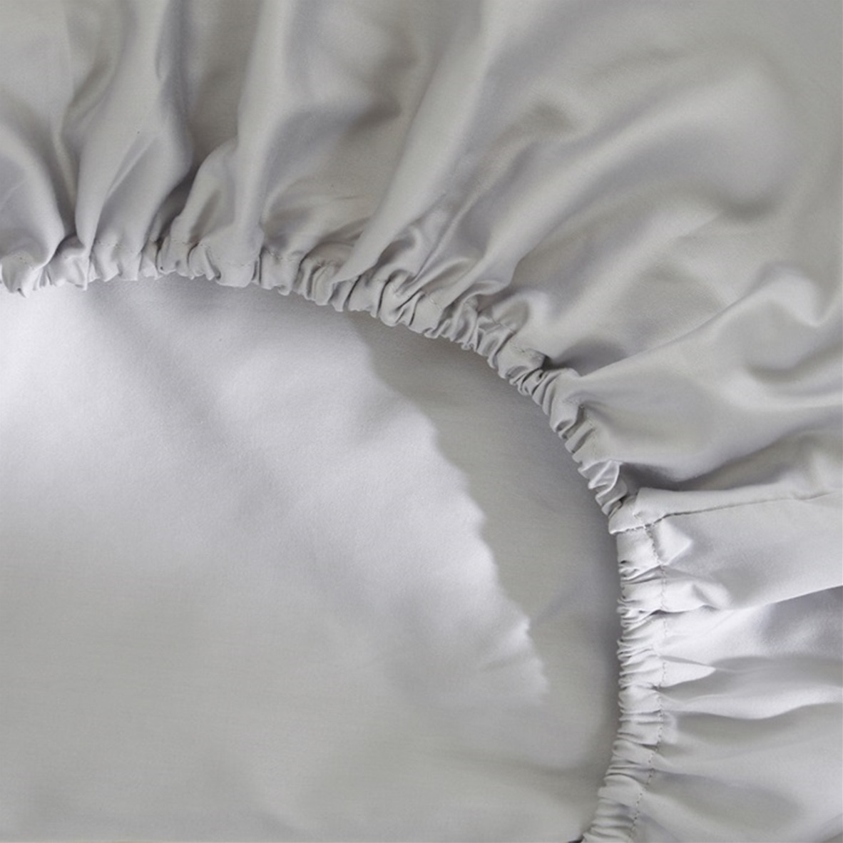 Light Grey topper hoeslaken (dun matras) satijn 