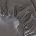 Anthracite topper fitted sheet (thin mattress) sateen 