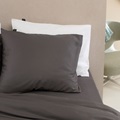 Anthracite topper fitted sheet (thin mattress) sateen 
