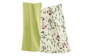 Wildflowers Red-Green tea towel set 