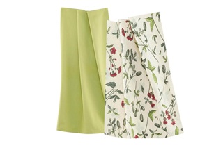 Picture of Wildflowers Red-Green tea towel set