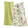 Wildflowers Red-Green tea towel set 