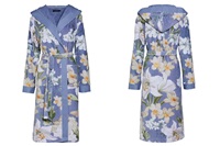 Perri Rosalee Blue velours bathrobe