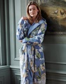 Perri Rosalee Blue velours bathrobe 