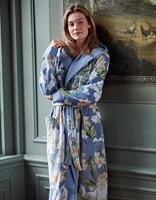 Perri Rosalee Blue velours bathrobe-2