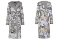 Perri Rosalee Grey velours bathrobe 