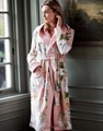 Perri Rosalee Rose velours bathrobe 