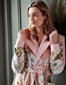 Perri Rosalee Rose velours bathrobe 