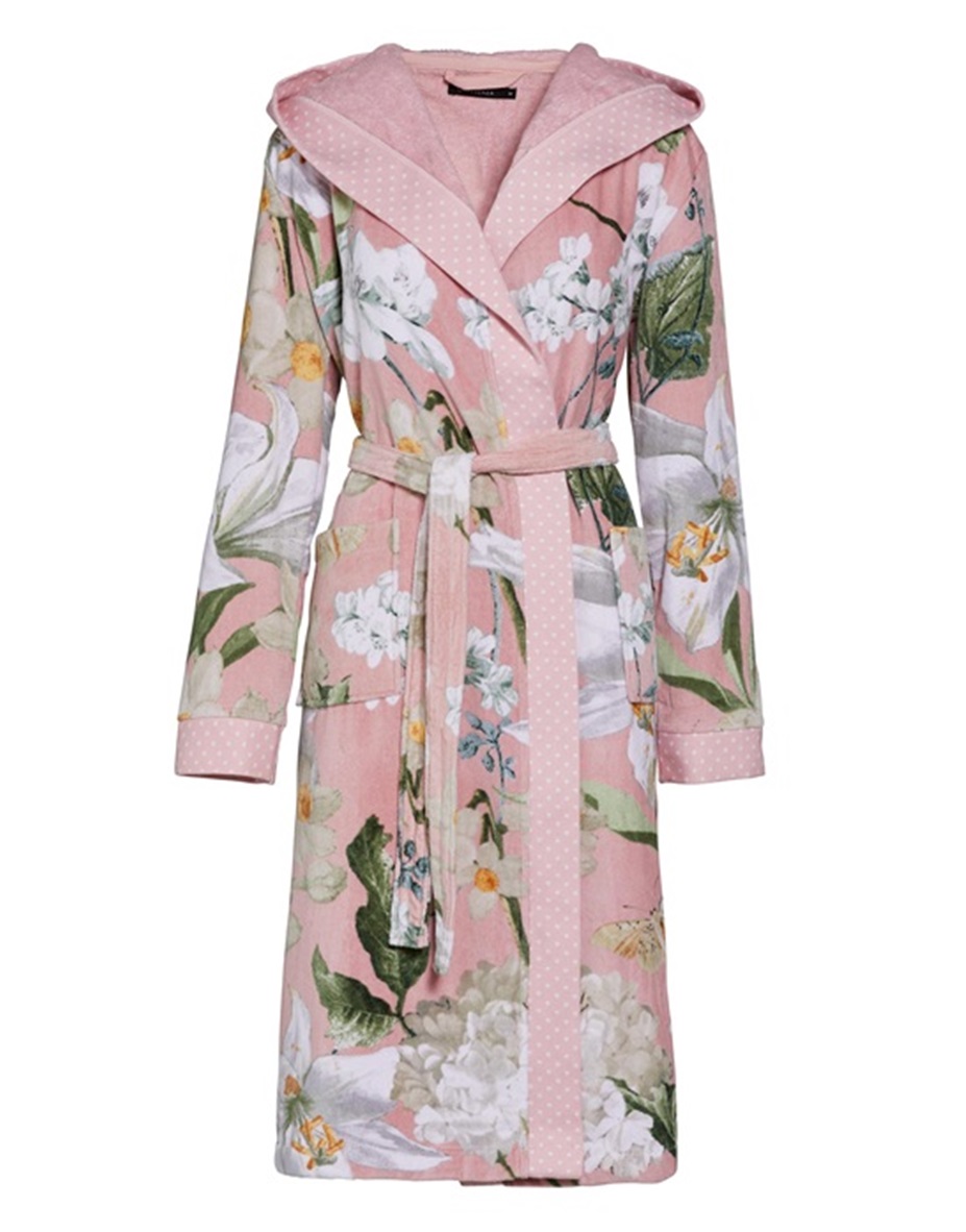 Perri Rosalee Rose velours bathrobe 