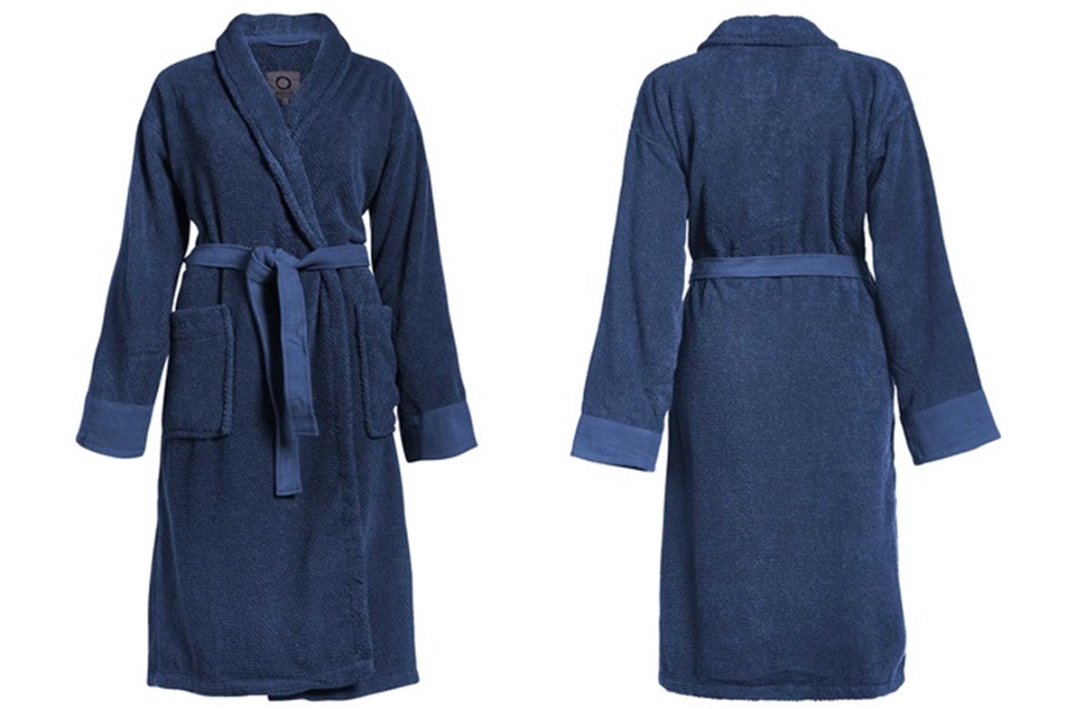 Connect Organic Uni Blue bathrobe 