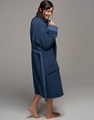 Connect Organic Uni Blue bathrobe 