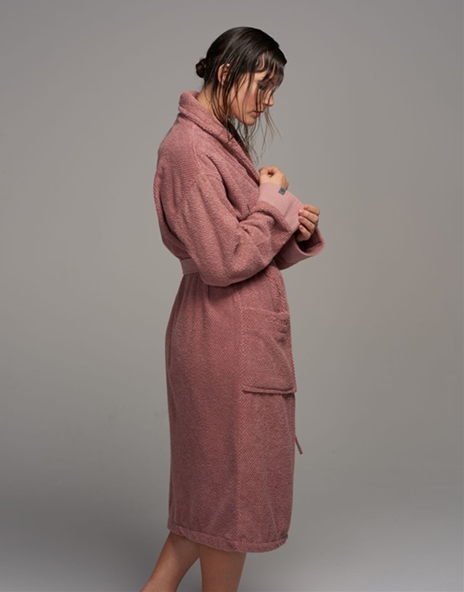 Connect Organic Uni Rose bathrobe 