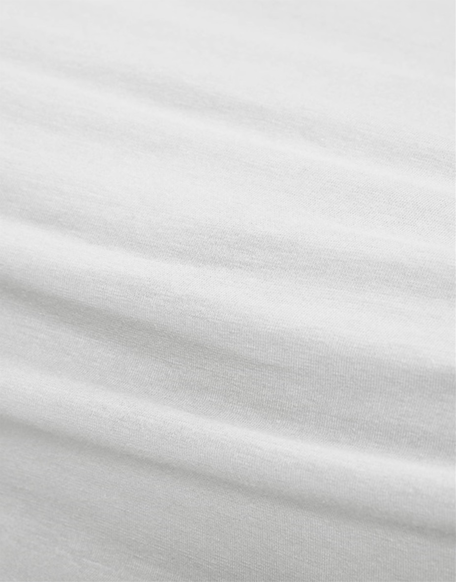 White fitted sheet jersey 