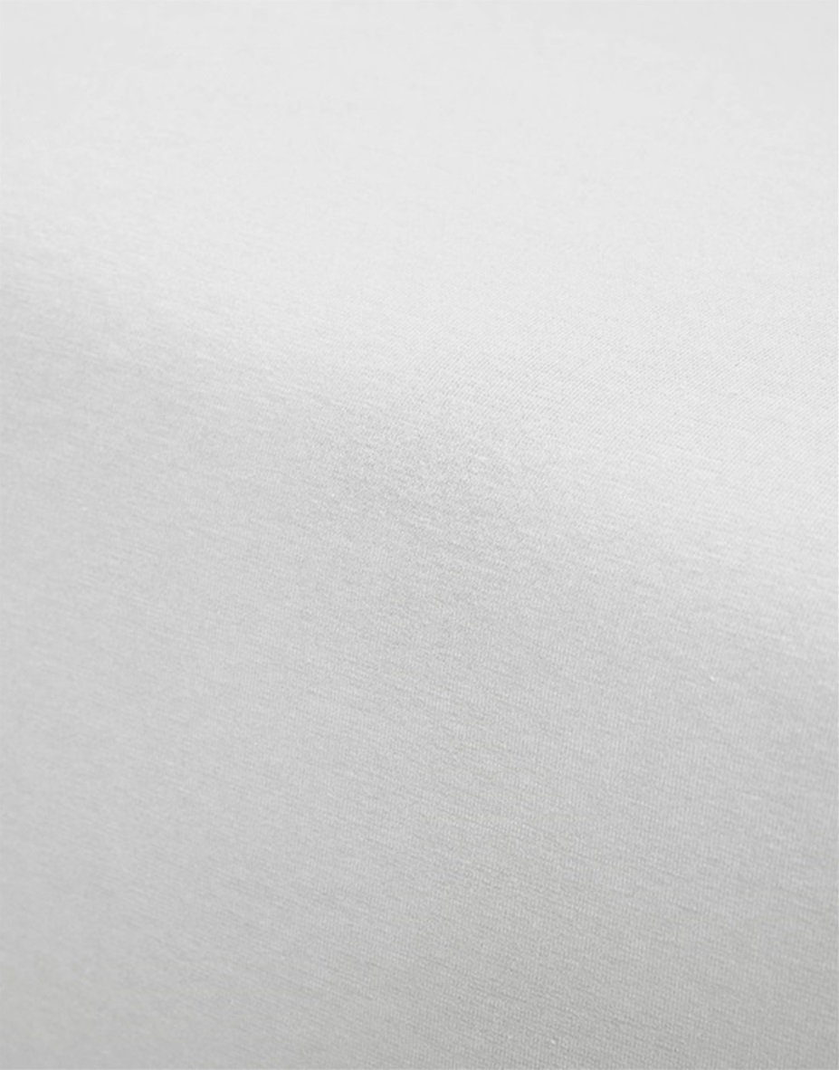 White fitted sheet jersey 