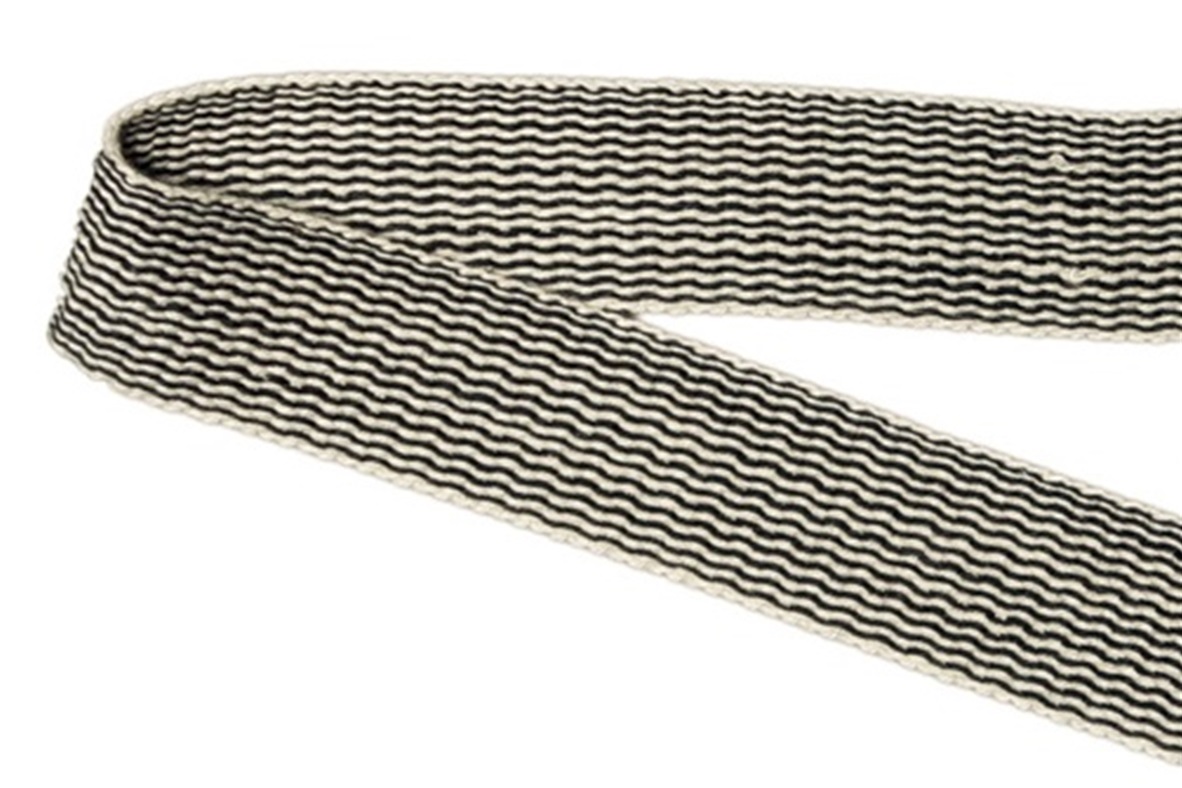 Natural-Black ribbon - 25 mm 