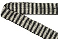 Naturel-Zwart band zigzag 25 mm 