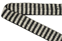 Natural-Black ribbon zigzag - 25 mm