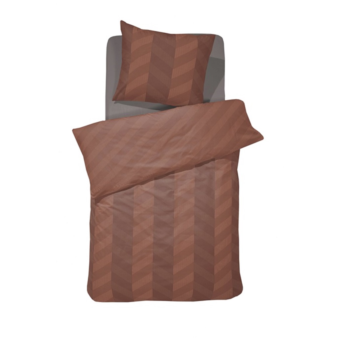 Atomy Brick Red dekbedovertrek satijn 