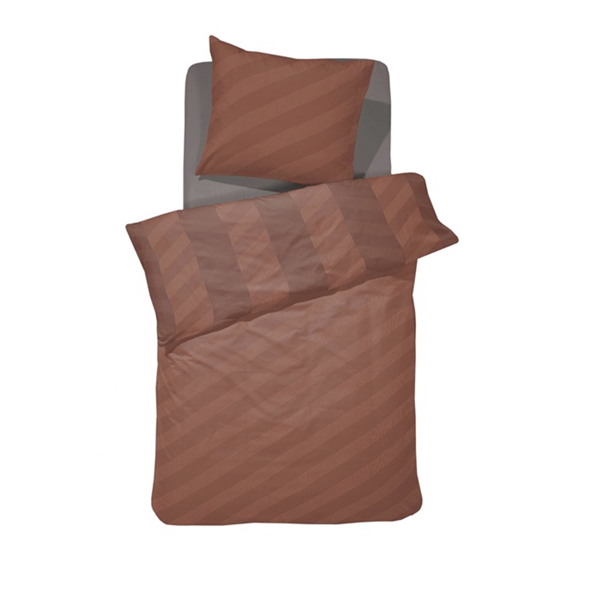 Atomy Brick Red dekbedovertrek satijn 