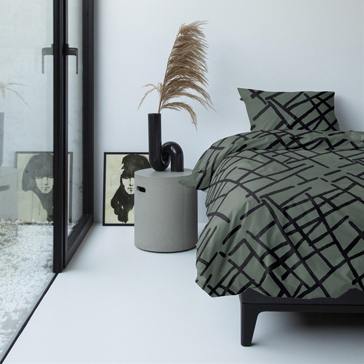 Kline Green duvet cover 