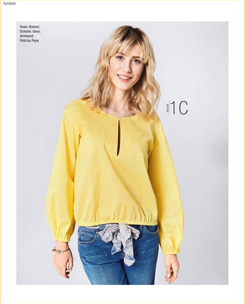 Yellow Cream voile Burda