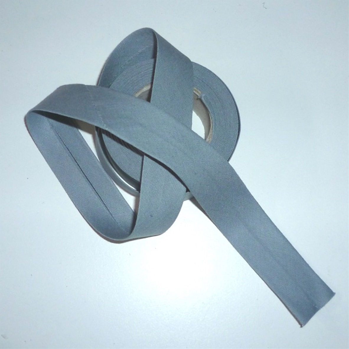 Effen biaisband Monument Grey