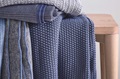 Nordic Knit Smoke Blue plaid 