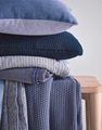 Nordic Knit Smoke Blue plaid 