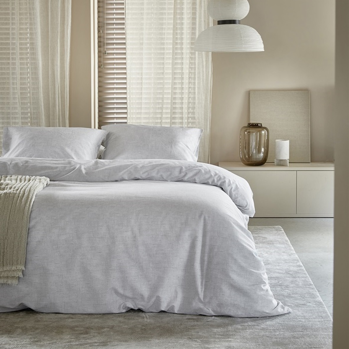 Ebba Off White dekbedovertrek 