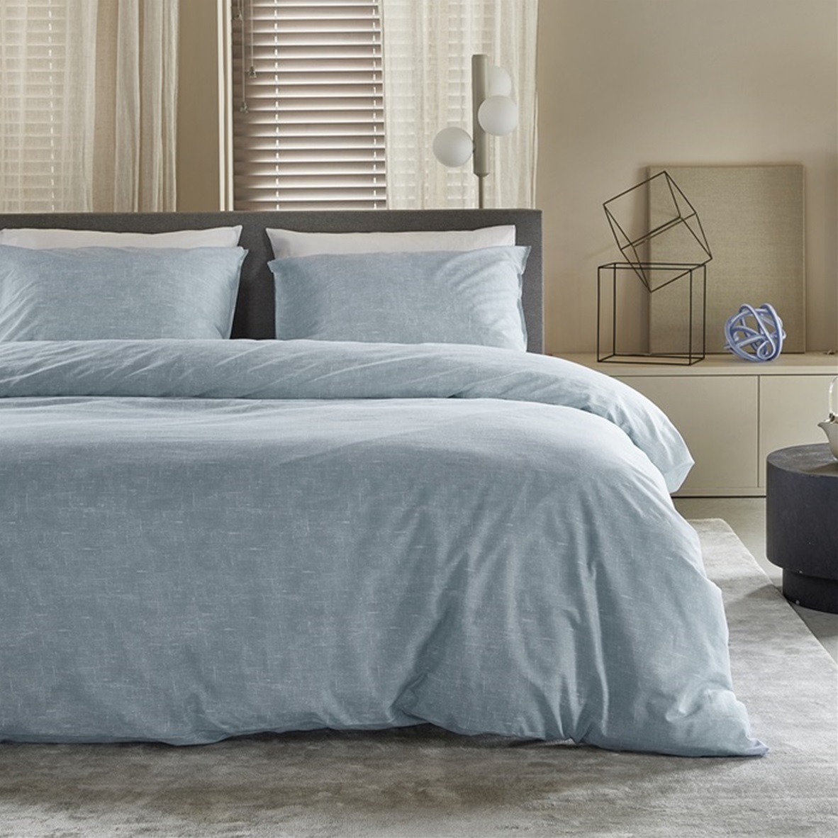 Ebba Soft Blue dekbedovertrek 