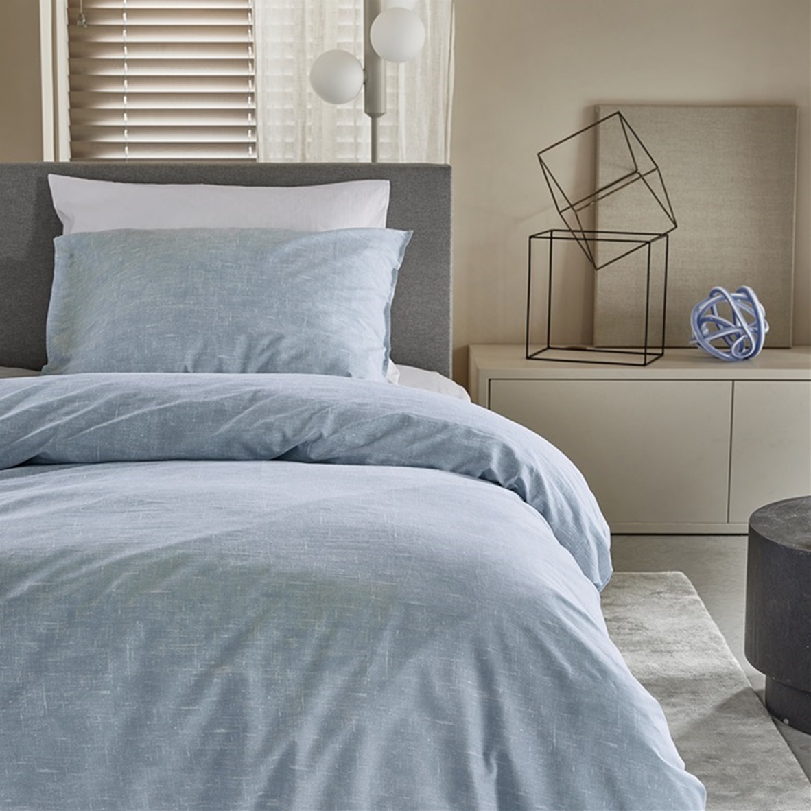 Ebba Soft Blue dekbedovertrek 