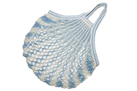 Aqua-White granny bag/string bag (SALE)