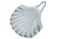 Aqua-White granny bag/string bag